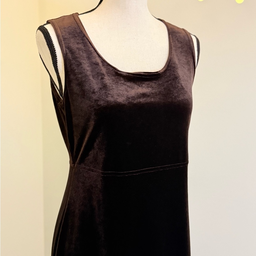 🌾 Rich Chocolate Brown Velvet Rabbit Rabbit Rabbit Maxi Dress - Picture 9 of 9